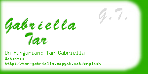 gabriella tar business card